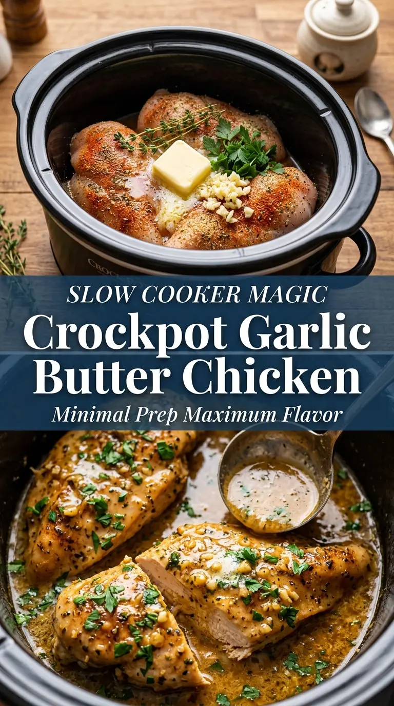 Crockpot Garlic Butter Chicken tender garlic Parmesan