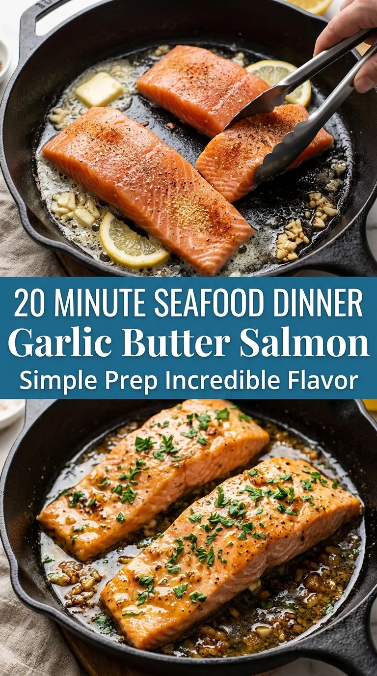 Garlic Butter Salmon flaky buttery lemony