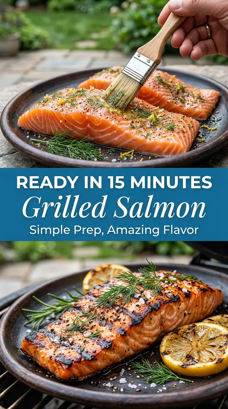 Grilled Salmon smoky lemon