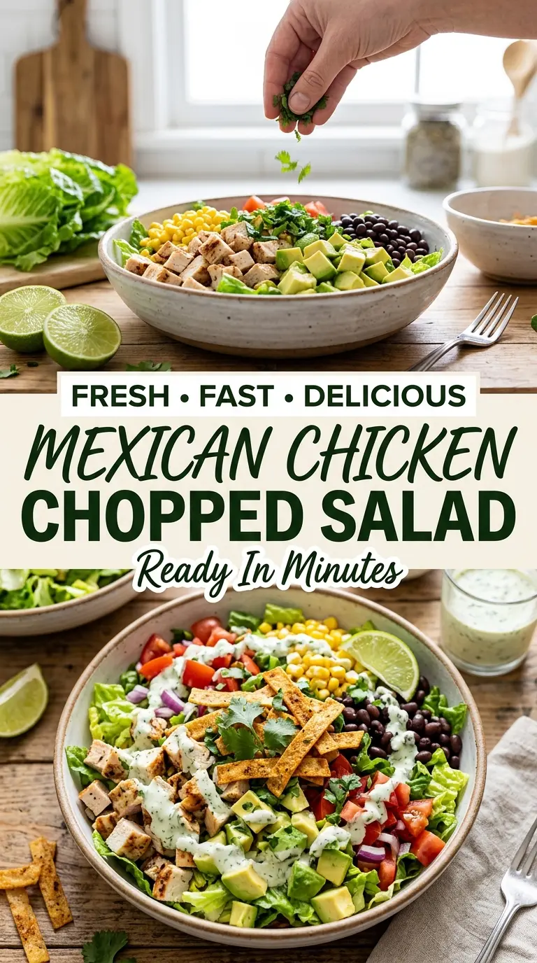 Mexican Chicken Chopped Salad fresh crunchy colorful