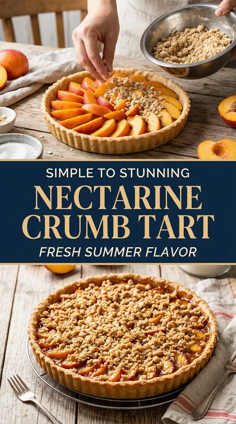 Nectarine Crumb Tart
