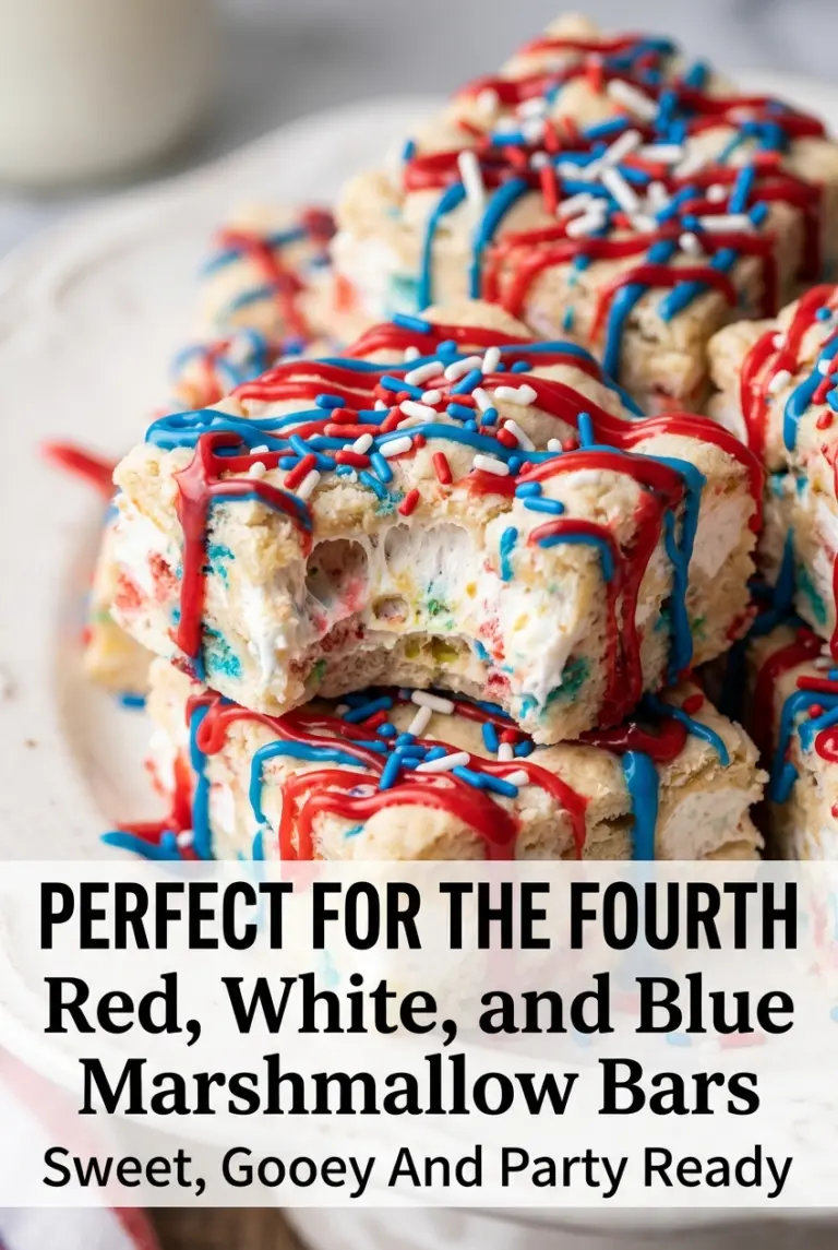 Red, White, and Blue Marshmallow Bars