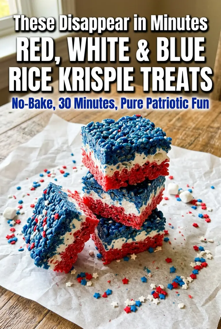 Red, White, and Blue Rice Krispie Treats