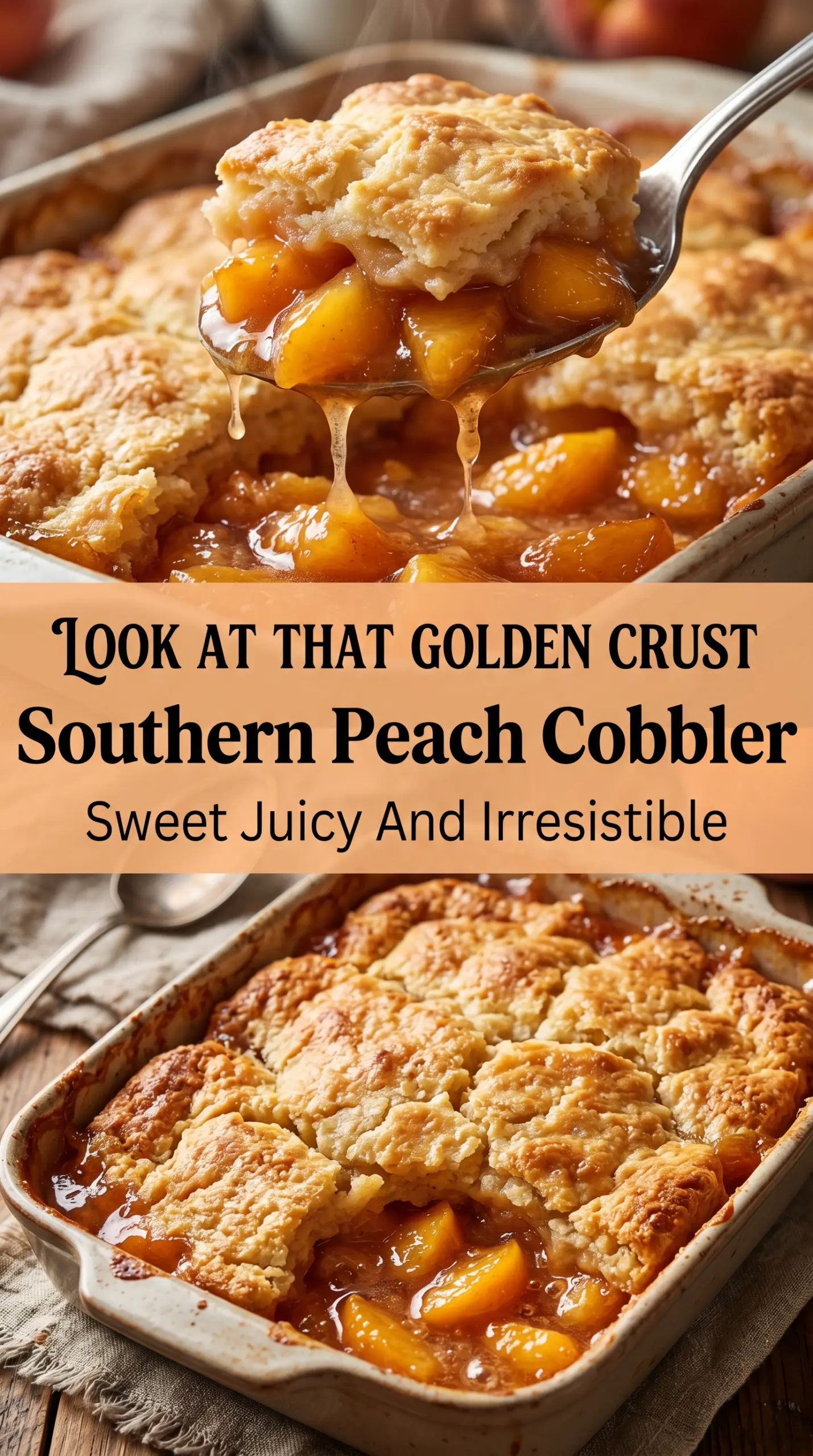 Southern Peach Cobbler juicy golden buttery