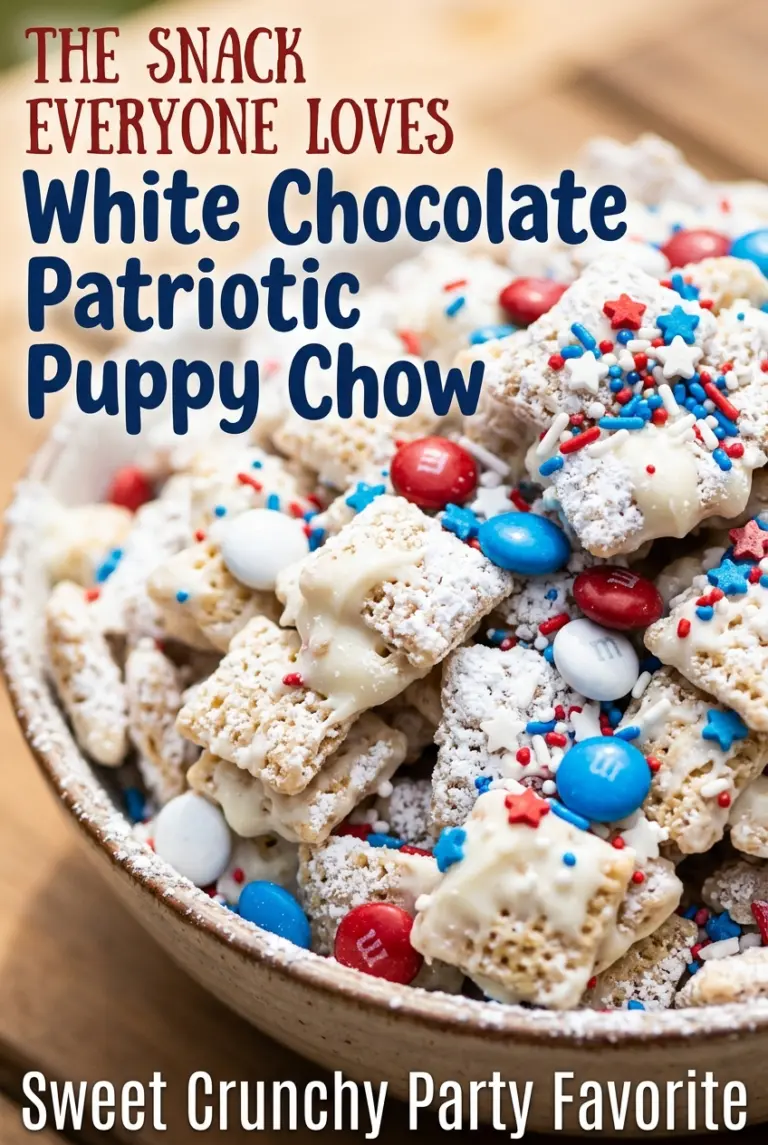 White Chocolate Patriotic Puppy Chow