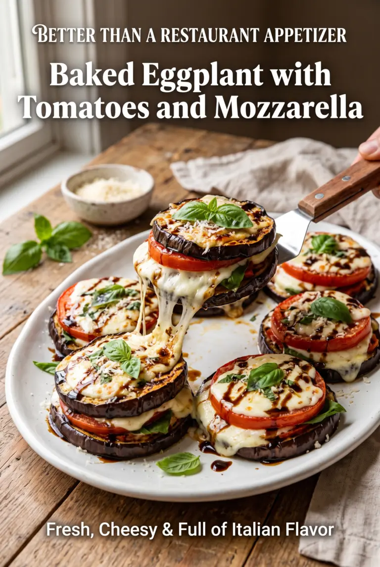 Baked Eggplant with Tomatoes and Mozzarella