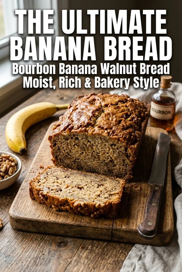 Bourbon Banana Walnut Bread