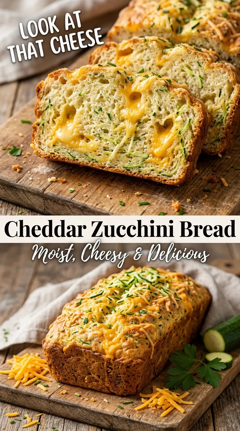 Cheddar Zucchini Bread savory cheesy quick bread