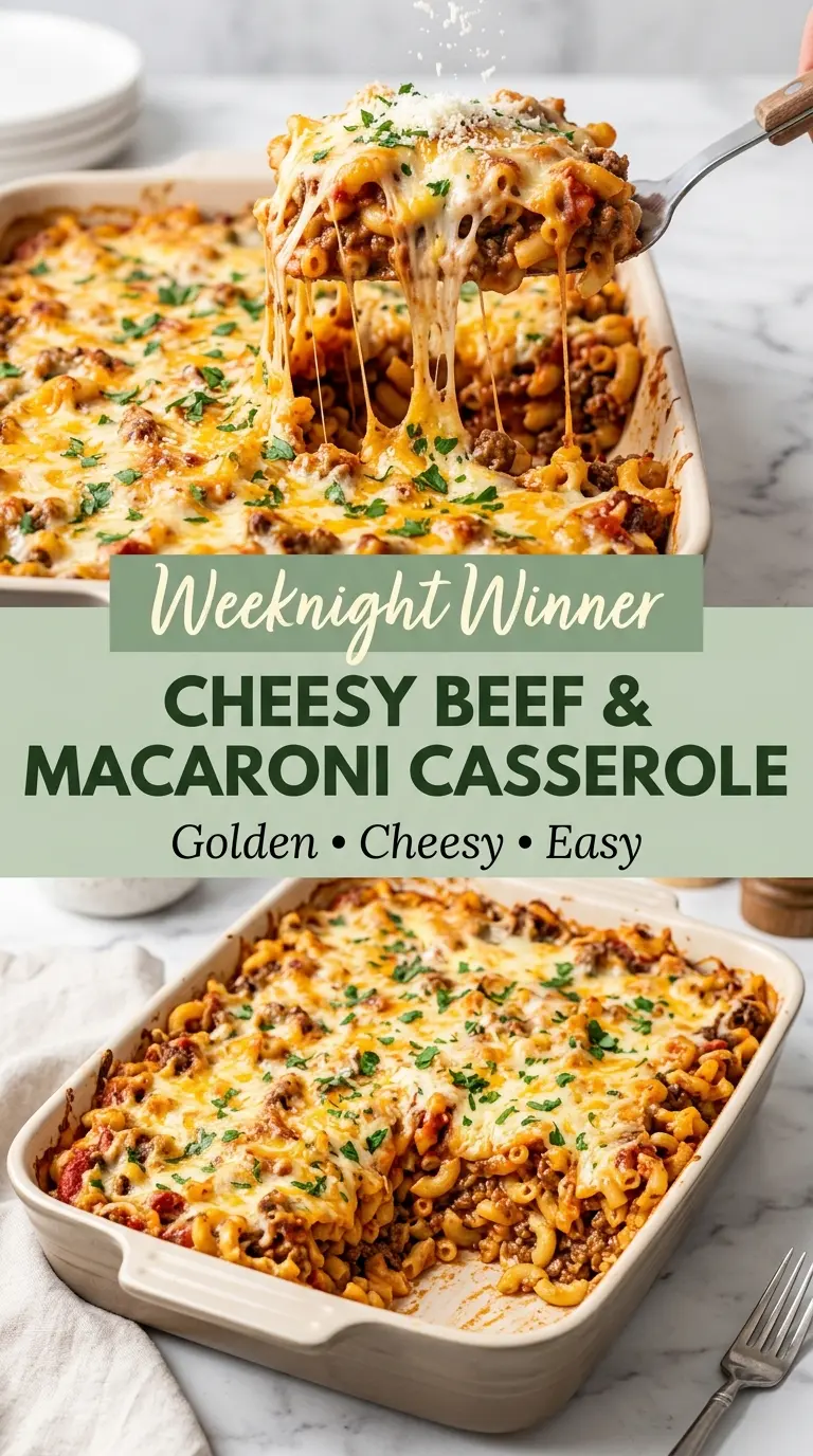 Cheesy Beef & Macaroni Casserole