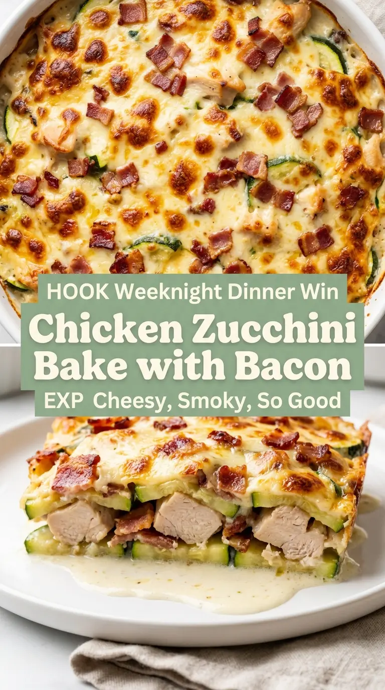 Chicken Zucchini Bake with Bacon