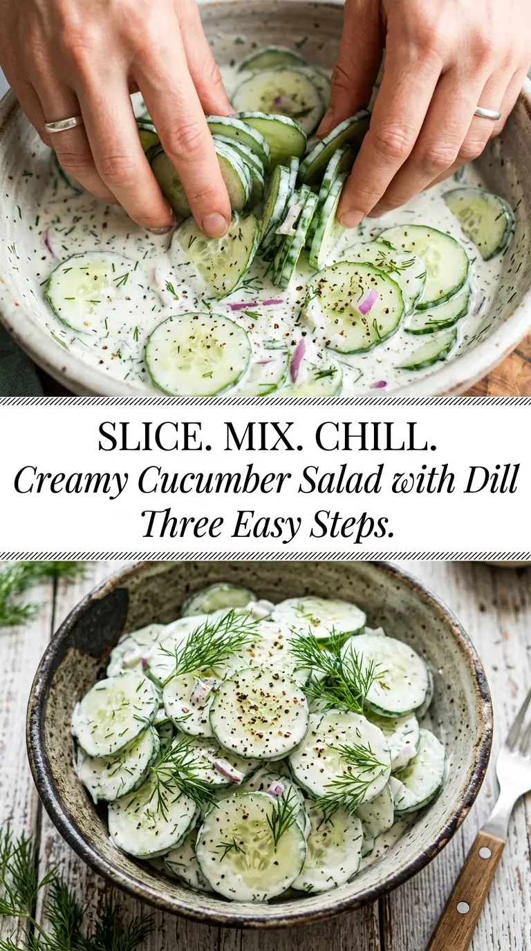 Creamy Cucumber Salad with Dill crisp tangy creamy