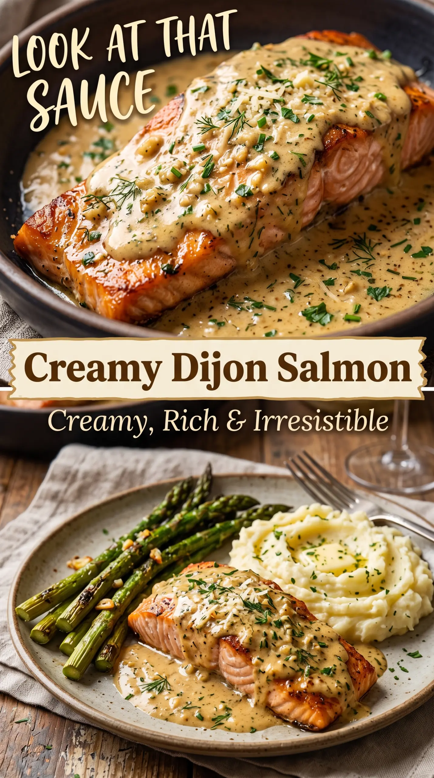 Creamy Dijon Salmon pan-seared silky