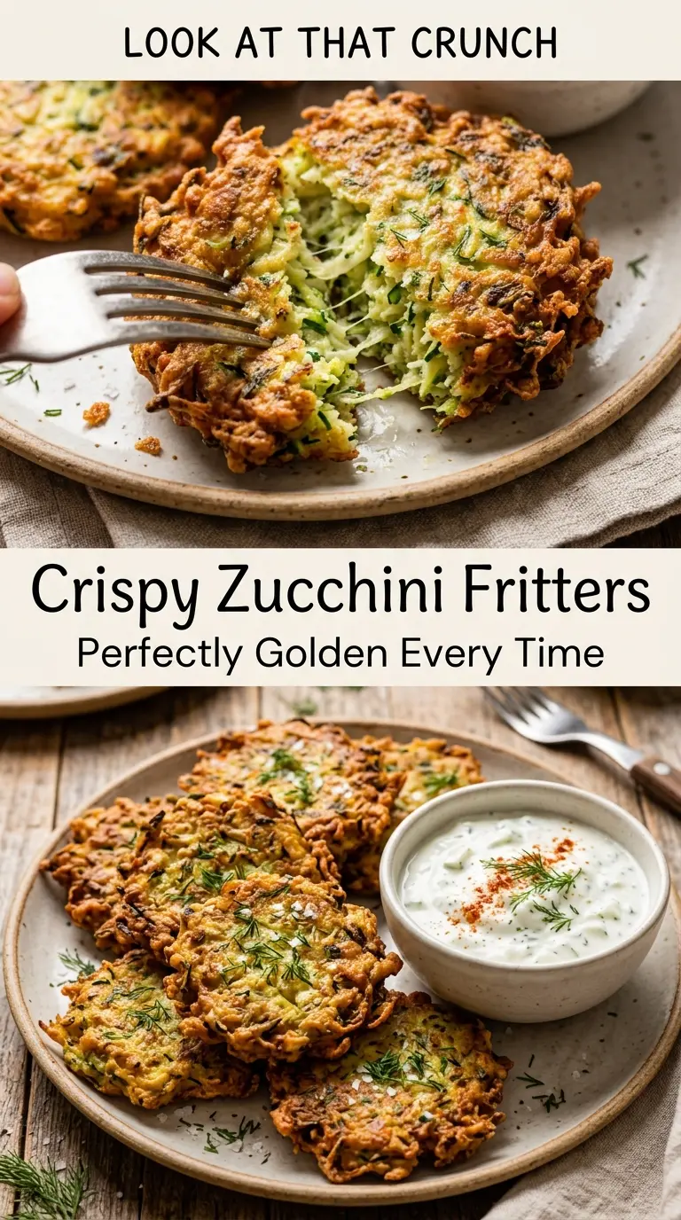 Crispy Zucchini Fritters golden tender garlicky