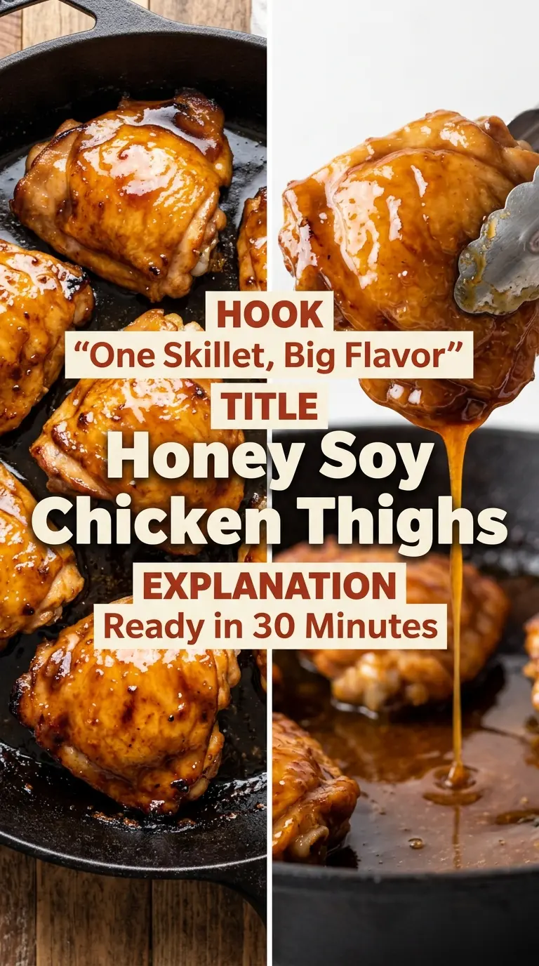 Honey Soy Chicken Thighs sticky glazed, golden