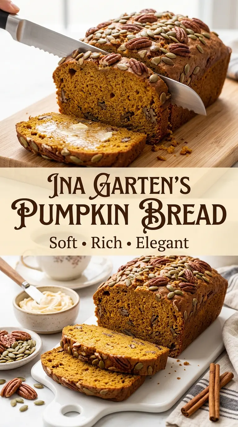 Ina Garten's Pumpkin Bread moist spiced loaf