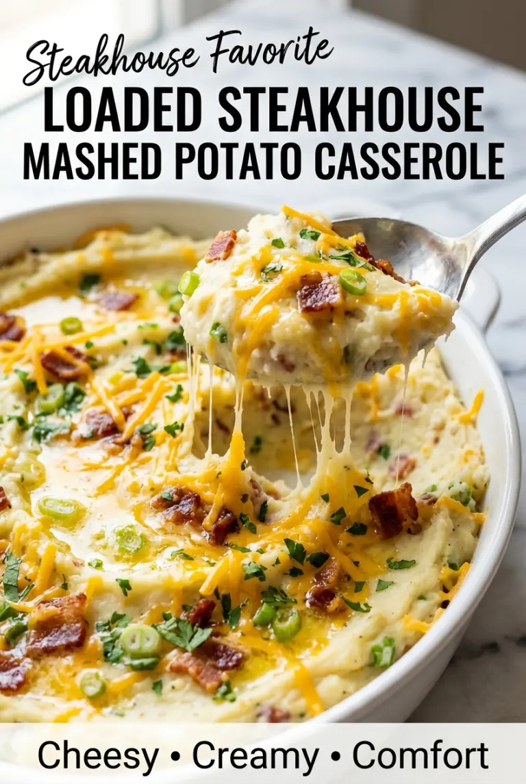 Loaded Steakhouse Mashed Potato Casserole