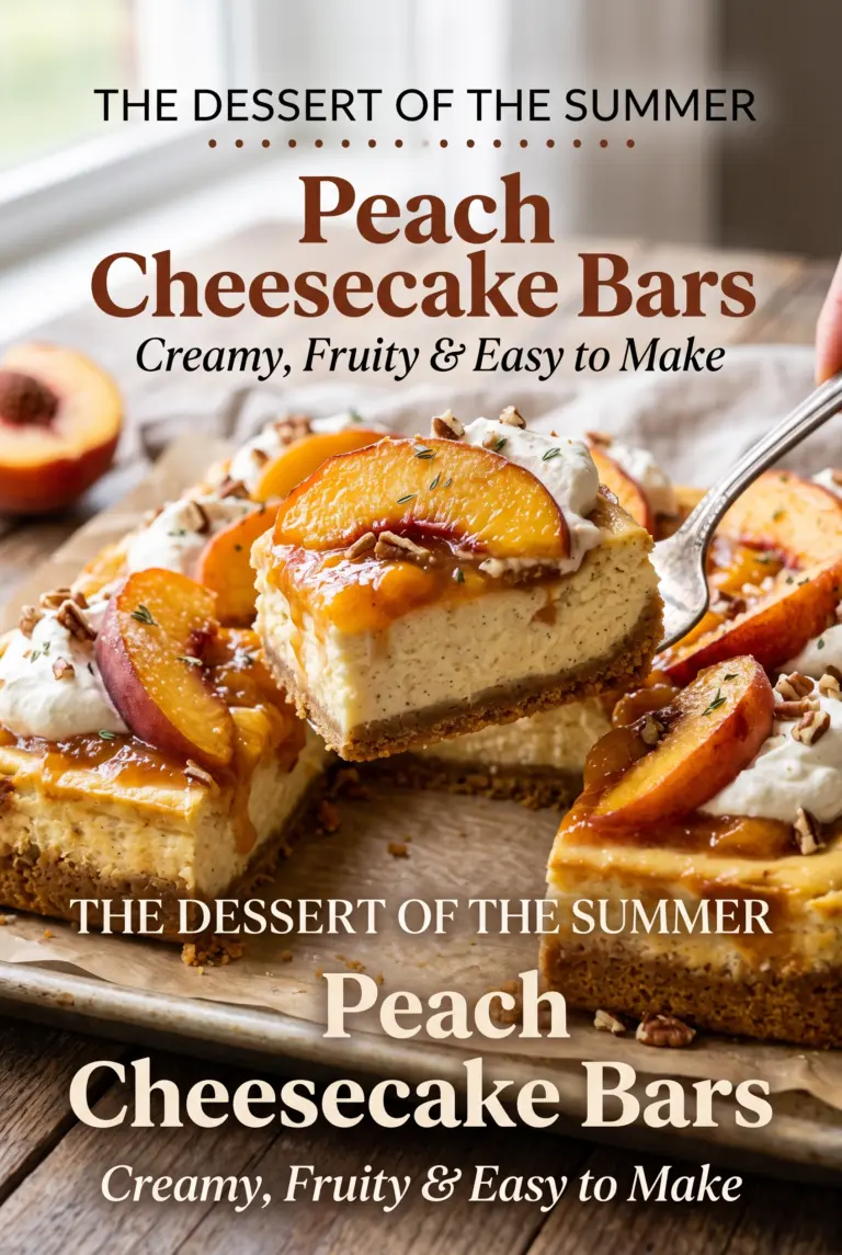 Peach Cheesecake Bars