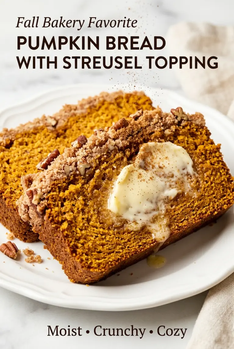 Pumpkin Bread with Streusel Topping