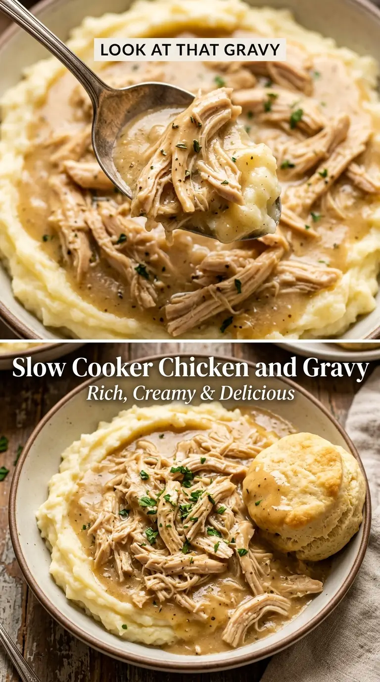 Slow Cooker Chicken and Gravy