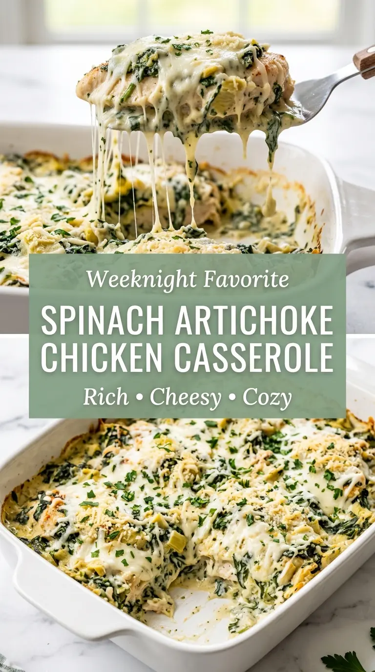 Spinach Artichoke Chicken Casserole