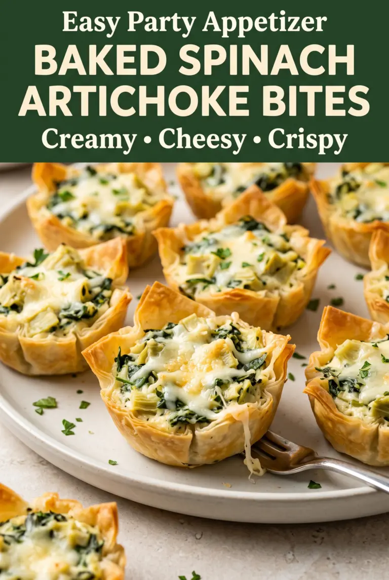Baked Spinach Artichoke Bites