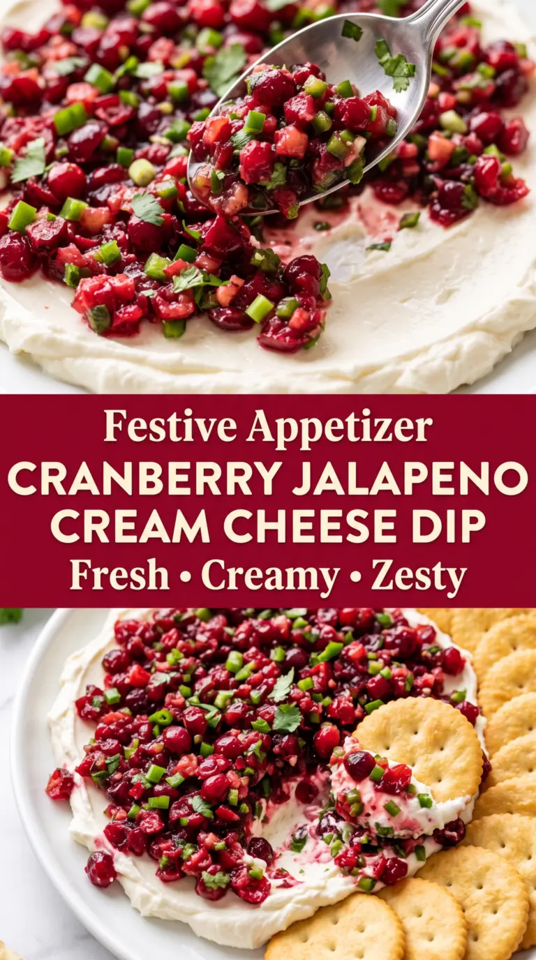 Cranberry Jalapeño Cream Cheese Dip