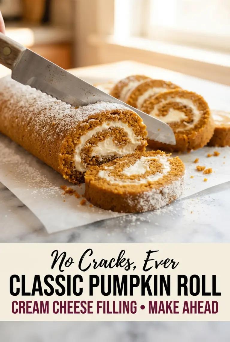 Classic Pumpkin Roll with Cream Cheese Filling
