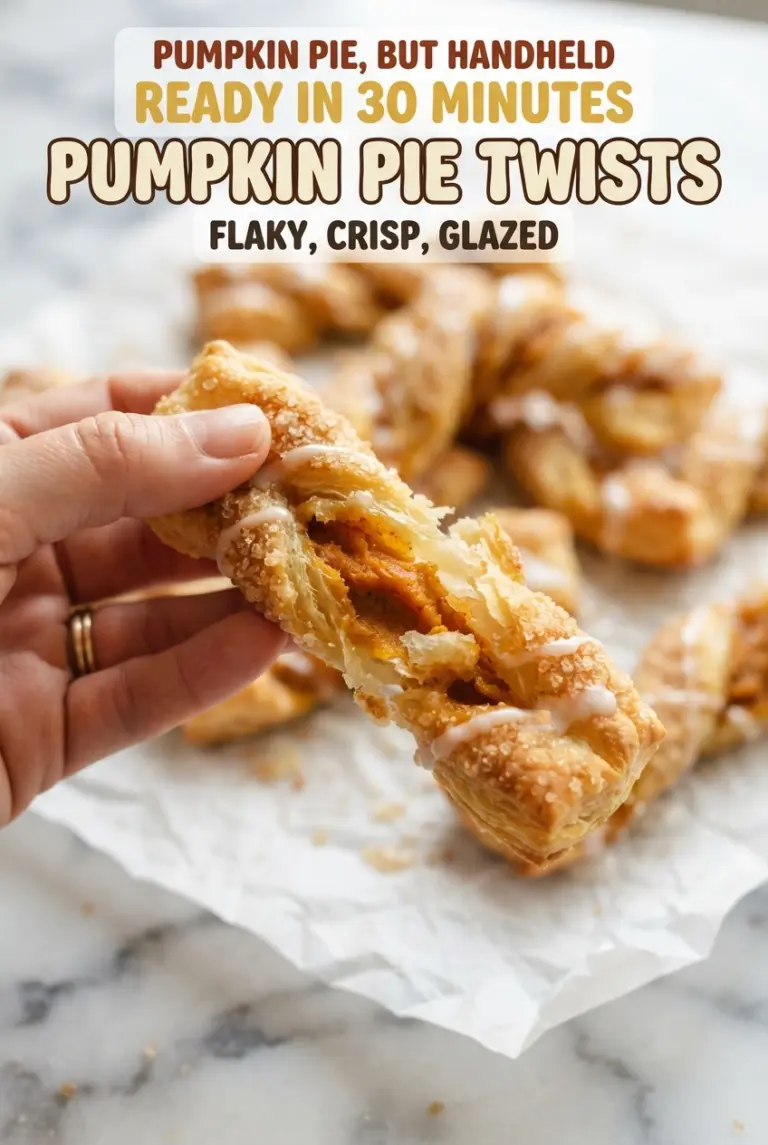 Pumpkin Pie Twists with Puff Pastry