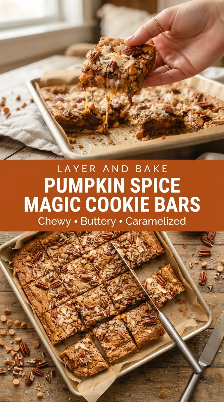 Pumpkin Spice Magic Cookie Bars