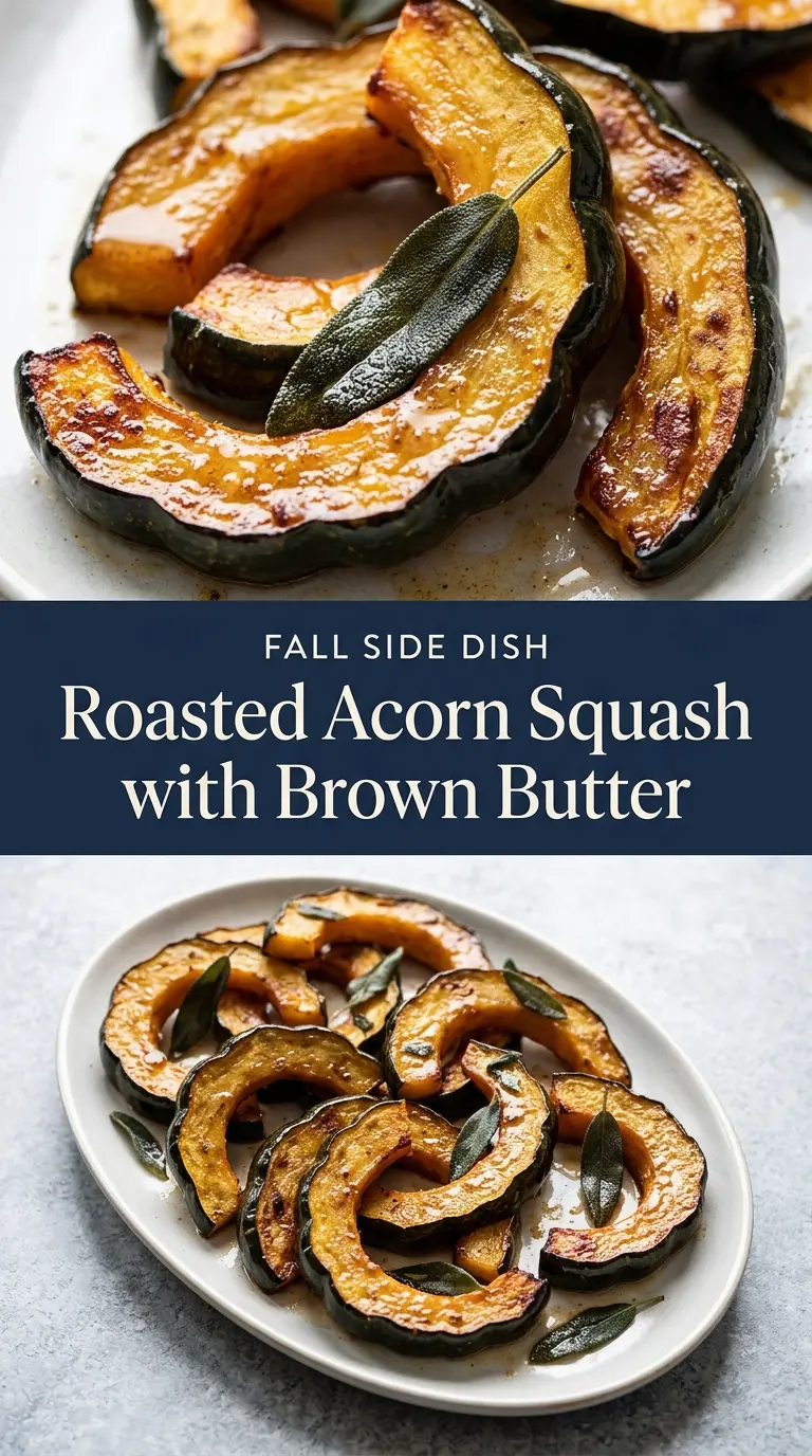Roasted Acorn Squash with Brown Butter caramelized savory-sweet