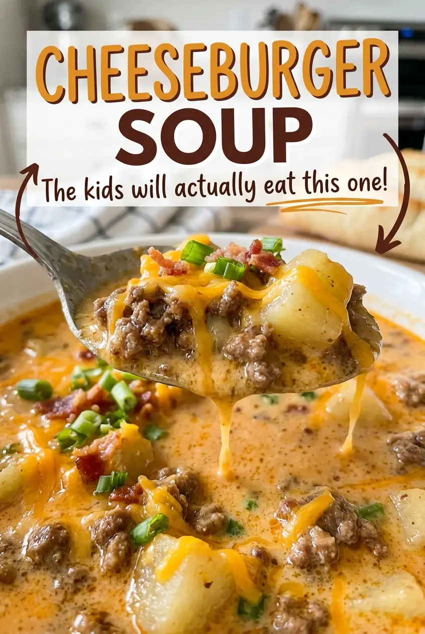 Cheeseburger Soup creamy hearty bowl