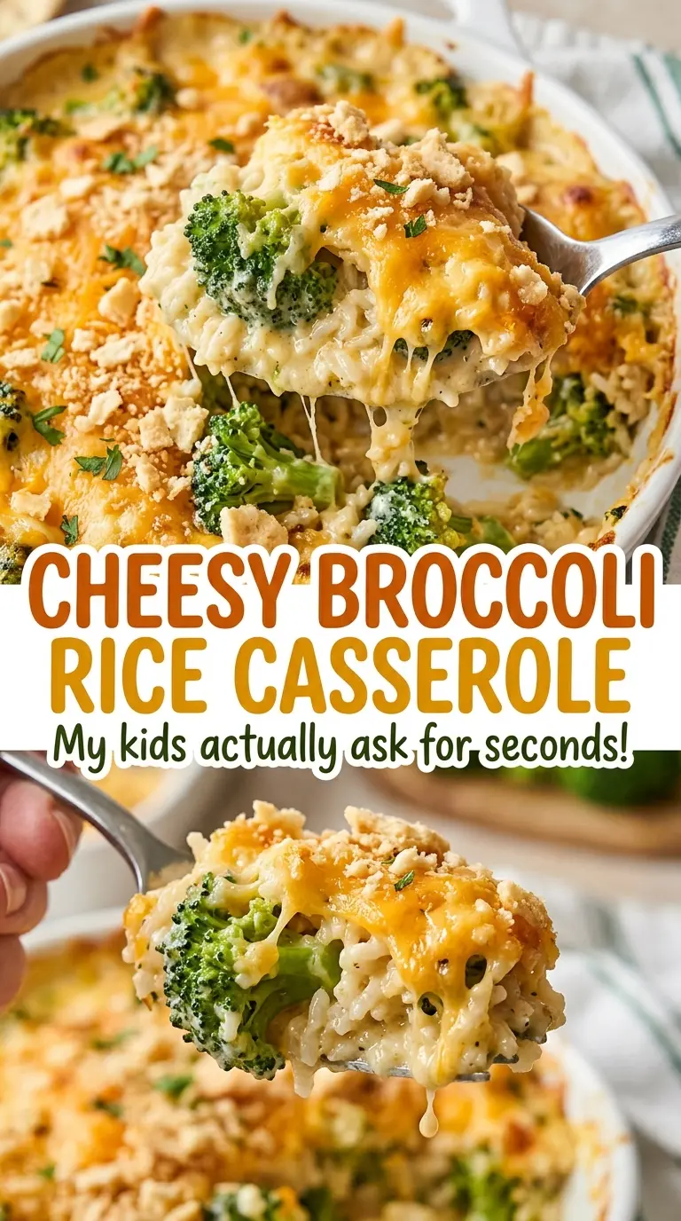 Cheesy Broccoli Rice Casserole creamy rice bake