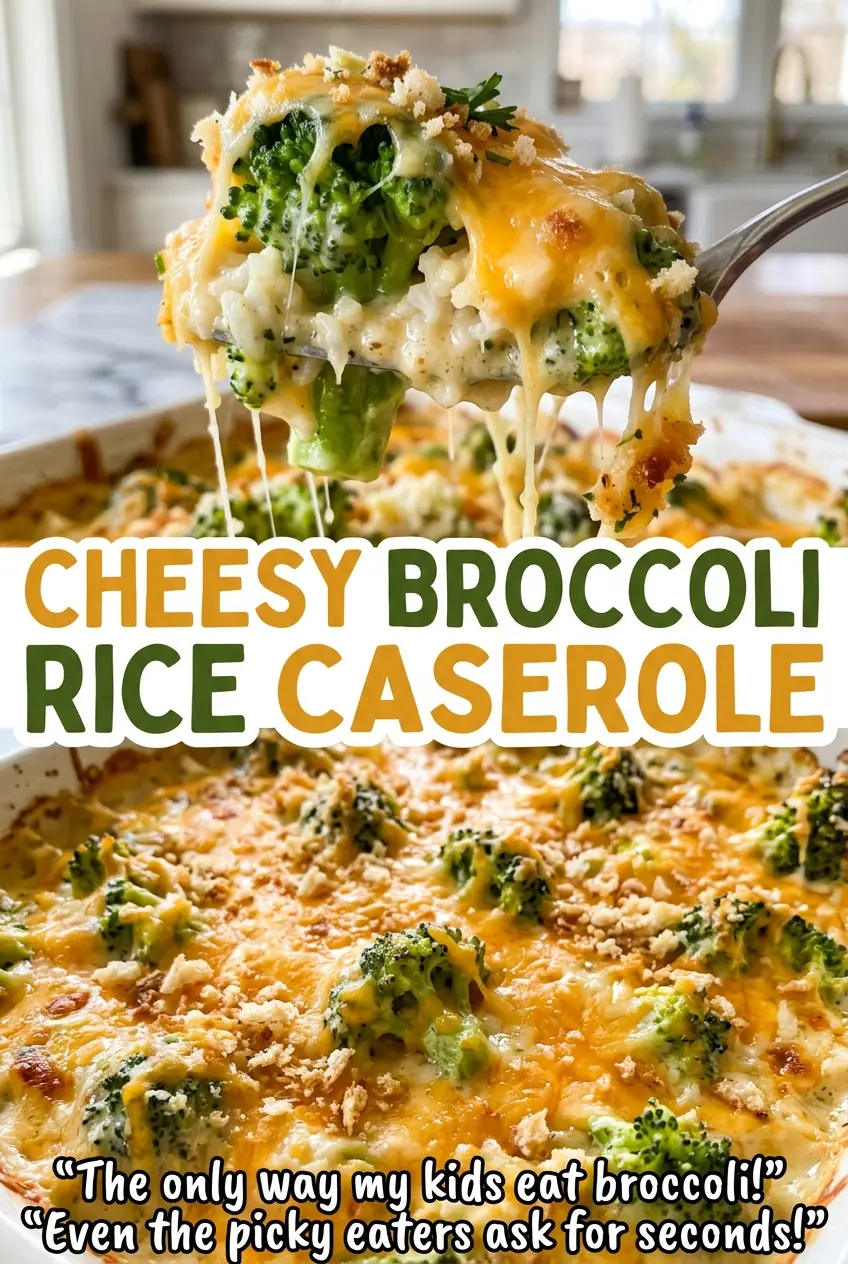 Cheesy Broccoli Rice Casserole golden cracker topping