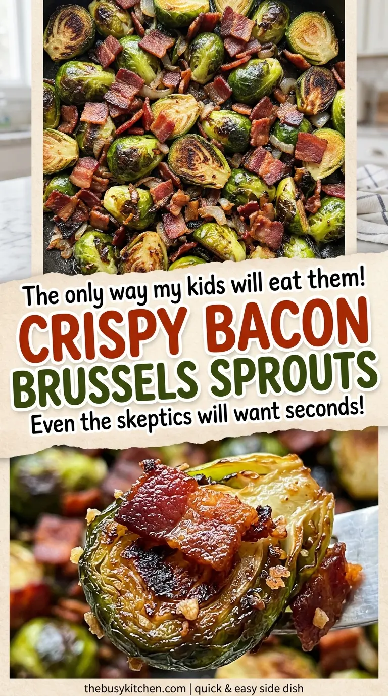 Crispy Bacon Brussels Sprouts browned tender edges