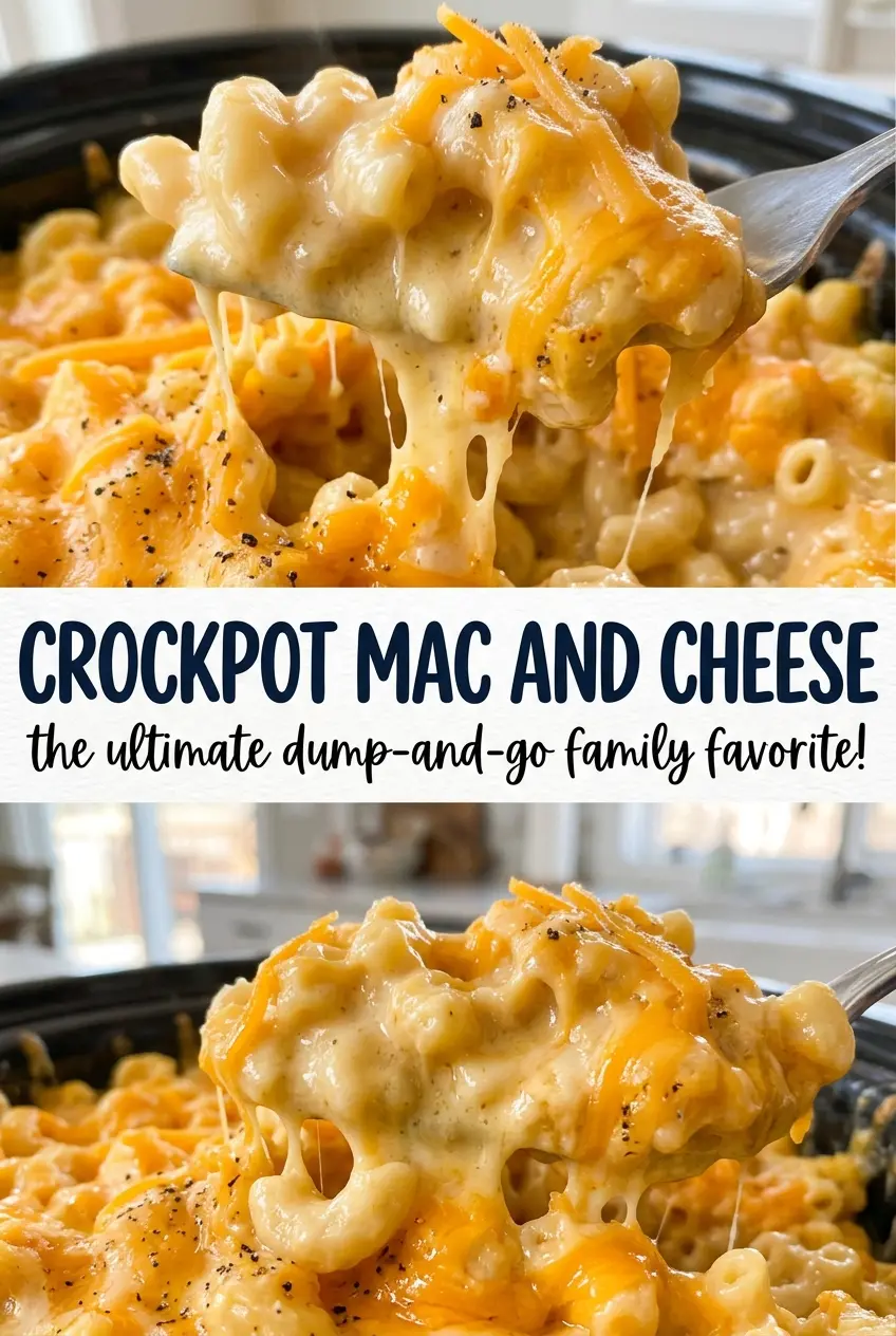 Crockpot Mac and Cheese creamy, cheesy close-up