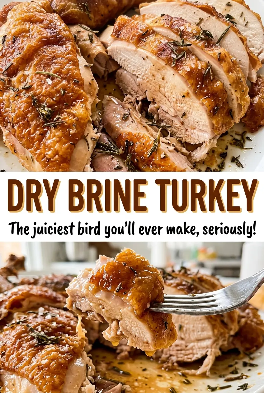 Dry Brine Turkey golden crisp skin