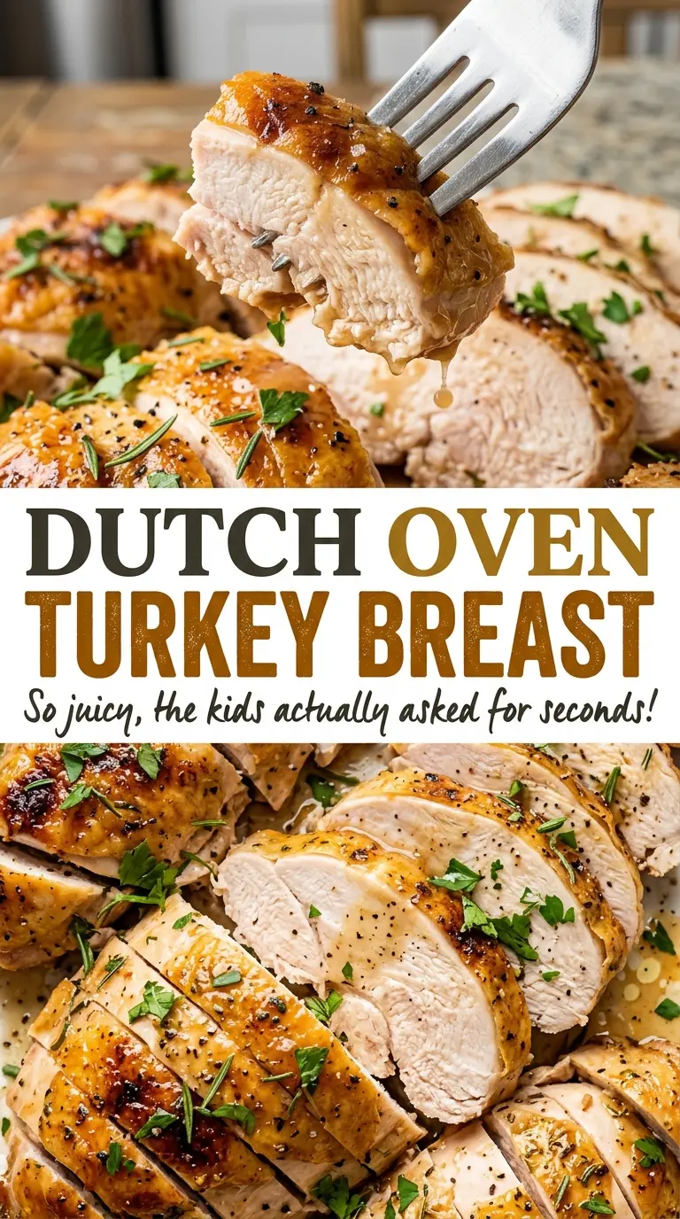 Dutch Oven Turkey Breast vegetables and golden skin