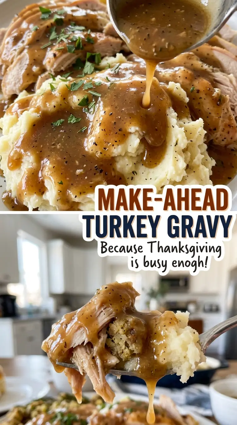 Make-Ahead Turkey Gravy savory silky finish