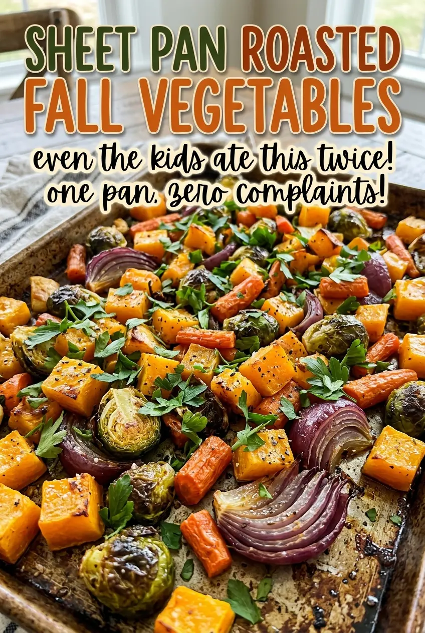 Sheet Pan Roasted Fall Vegetables golden tender browned